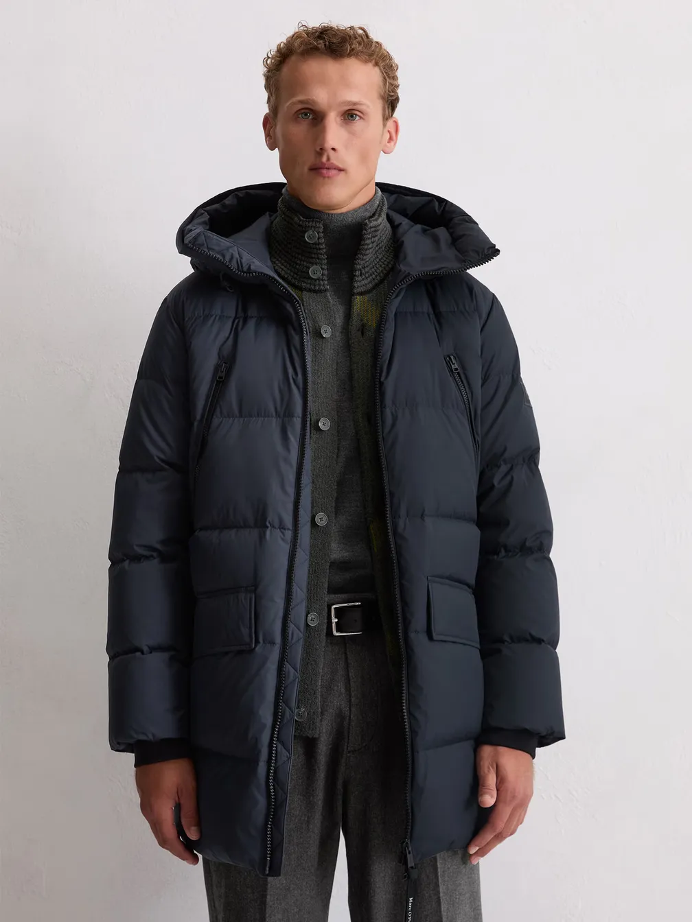 Buy: Men Down jacket MARC O POLO Woven Outdoor Jackets Blue from