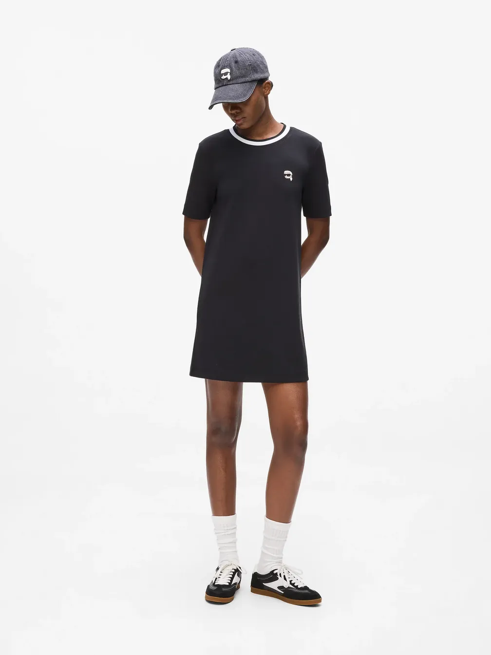 karl lagerfeld t shirt dress Graffiti T-shirt dress | White | Women
