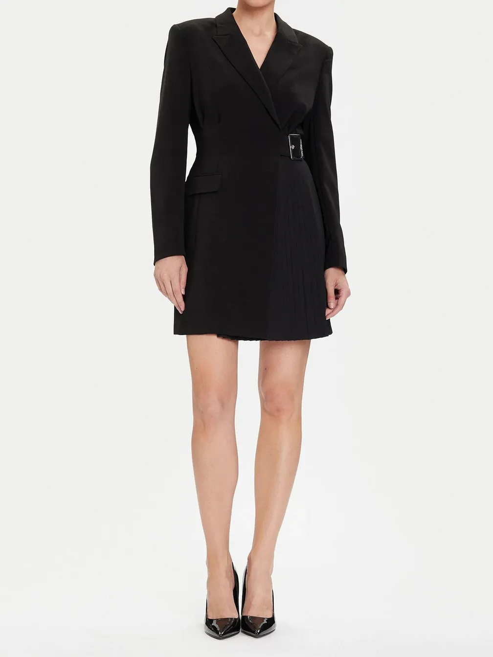 Buy: Women Dress KARL LAGERFELD Tailored Pleated Blazer Dress Black from  Podiumriga.lv online shop. Delivery, price, credit | A4W13023
