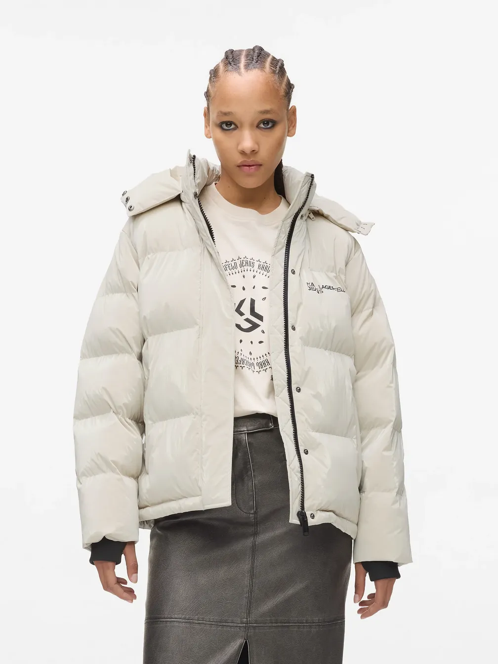 Buy: Women Down jacket KARL LAGERFELD Klj Pearlized Puffer Beige