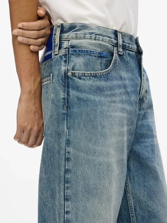 Karl Lagerfeld Jeans Canotta Uomo Relaxed Box Logo | Bianca, 100% Cotone Biologico, Vestibilità Rilassata, Made In Portogallo