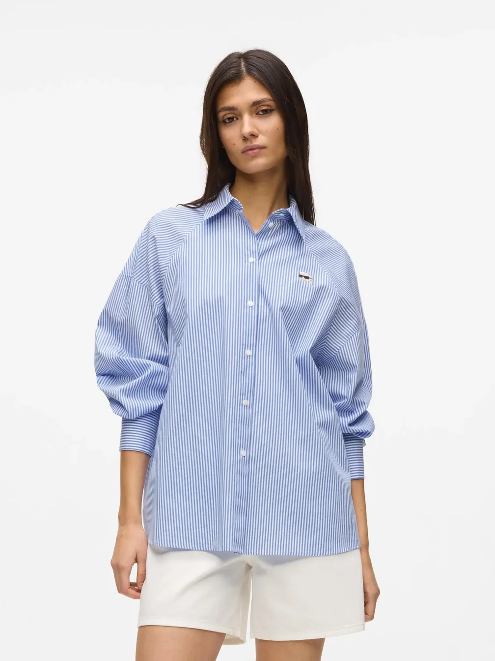 karl lagerfeld dress shirt KARL LAGERFELD PARIS Woven Subtle Slub Spread Collar Short Sleeve Front Button Shirt