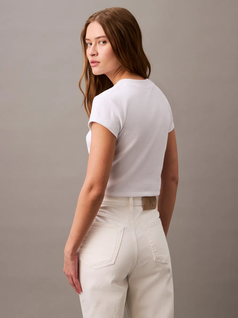 Calvin Klein Jeans A-Is Monogram BabyTee Buy: Women T-Shirt CALVIN