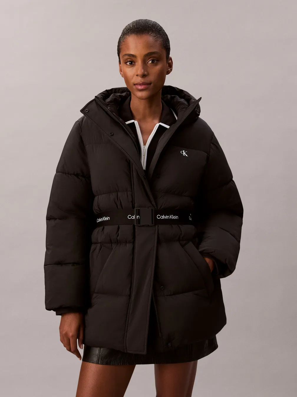 Buy: Women Down jacket CALVIN KLEIN JEANS Belted Midweight Puffer 