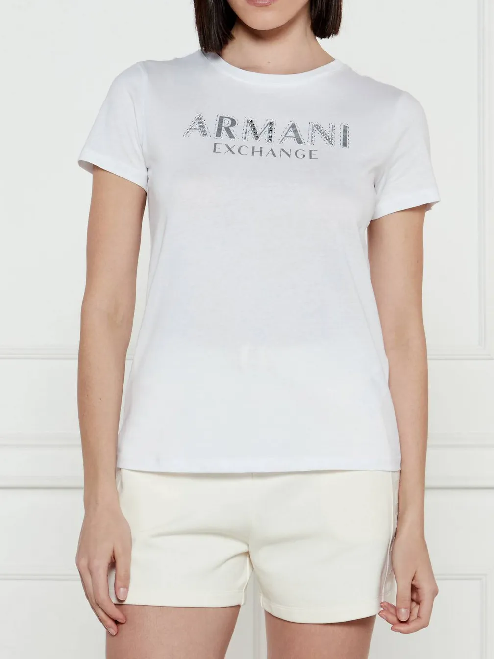Buy: Women T-Shirt ARMANI EXCHANGE White from Podiumriga.lv online 
