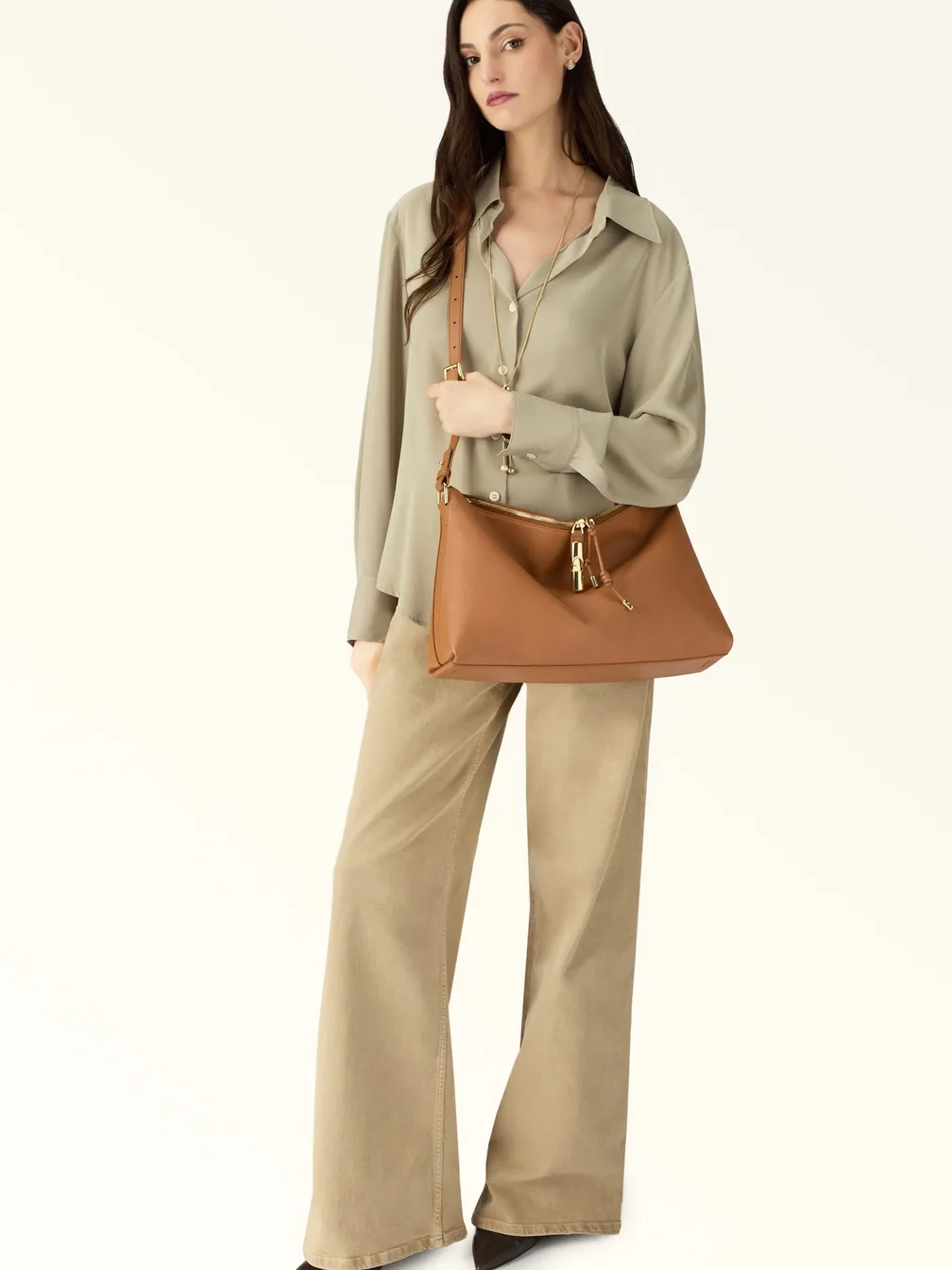 Buy: Women Bag FURLA Debby Brandy Brown from Podiumriga.lv online