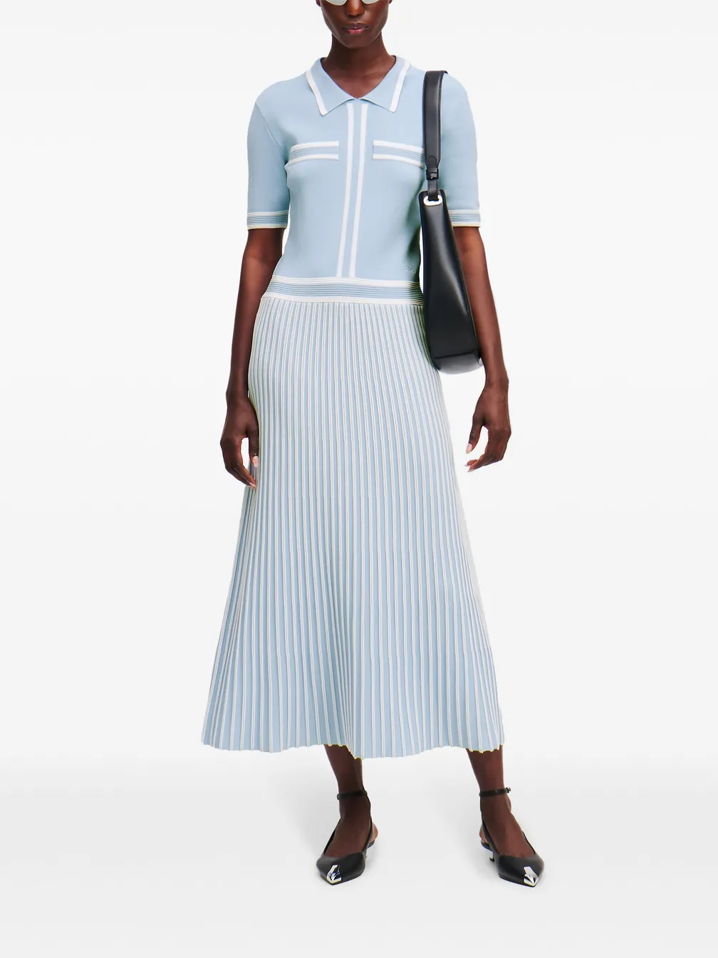 Buy: Dress KARL LAGERFELD Pleated Knit Dress from Podiumriga.lv online  shop. Delivery, price, credit | A1W13026