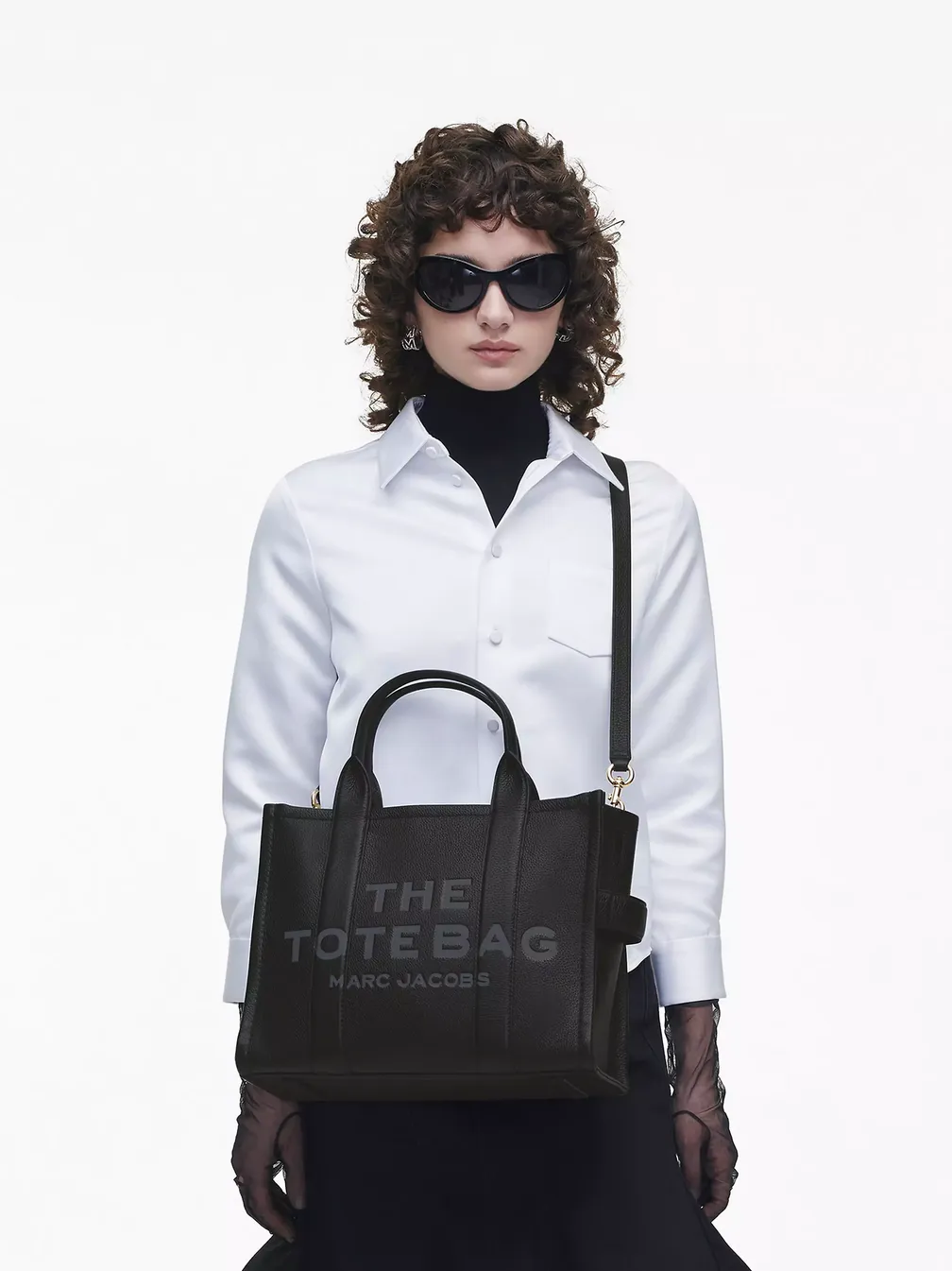 Buy: Women Bag MARC JACOBS The Leather Medium Tote Bag Black from