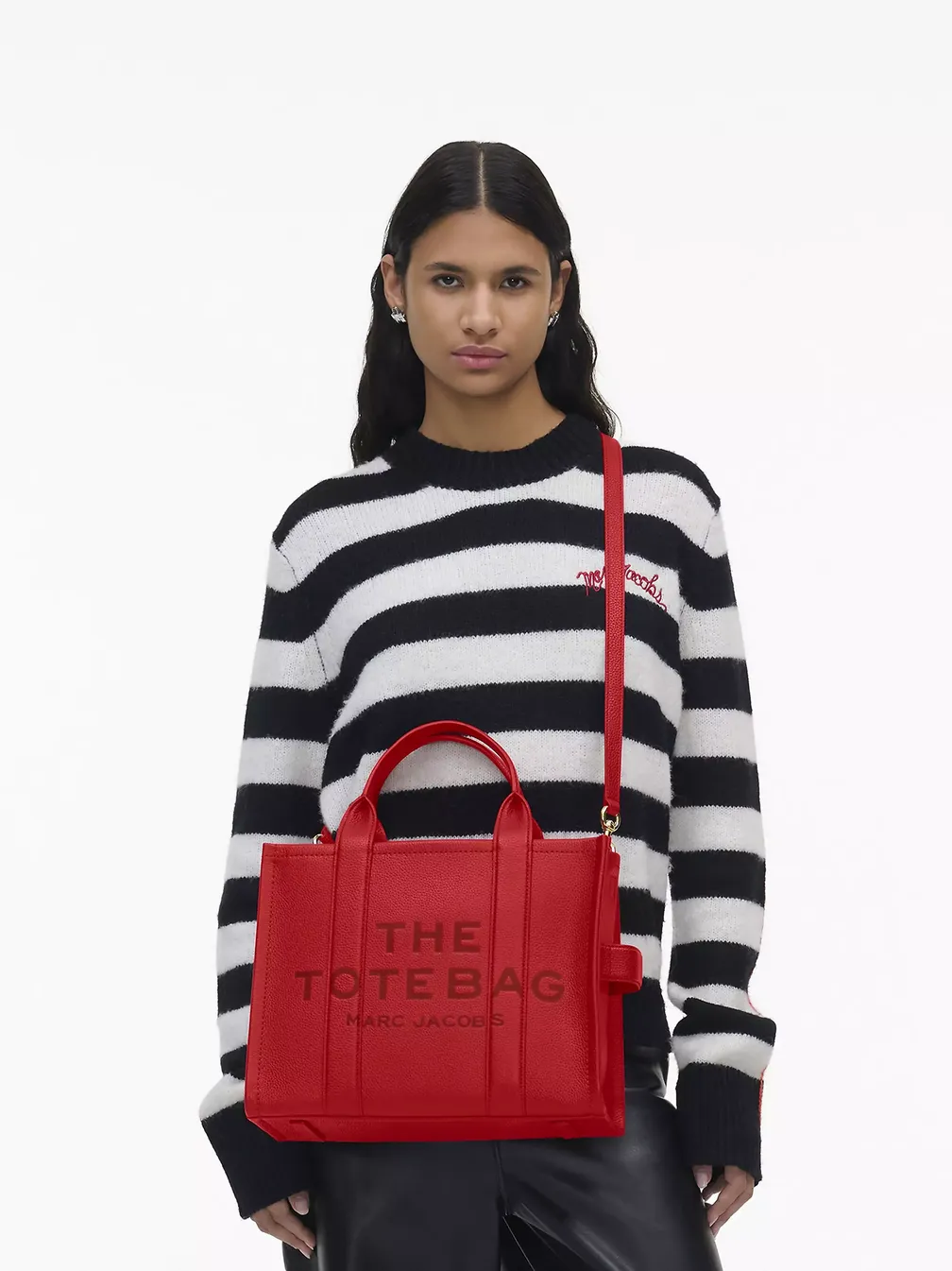 【ゆゆ】 Buy: Women Bag MARC JACOBS The Leather Medium Tote Bag True Red