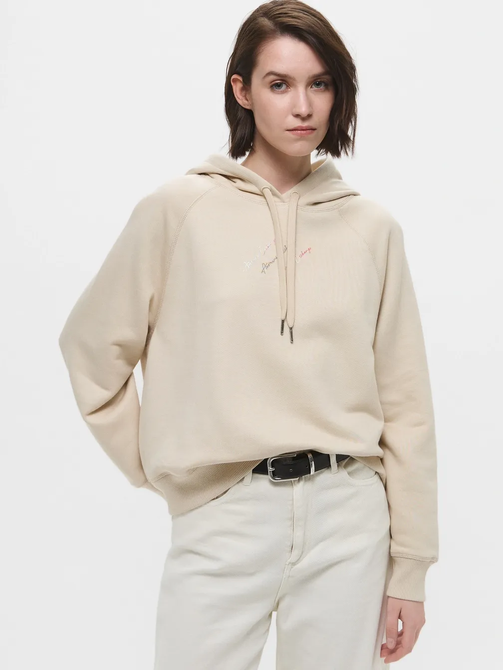 Giorgio Armani ベージュ パーカー Buy: Women Hoodie ARMANI EXCHANGE Beige from Podiumriga.lv online
