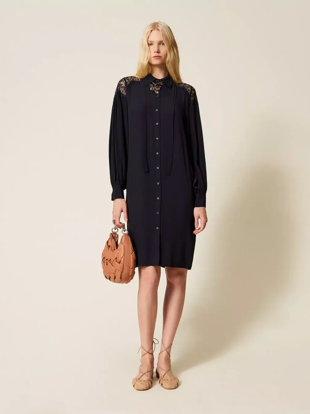 red midi dress long sleeve Evelina Long Sleeve Midi Dress
