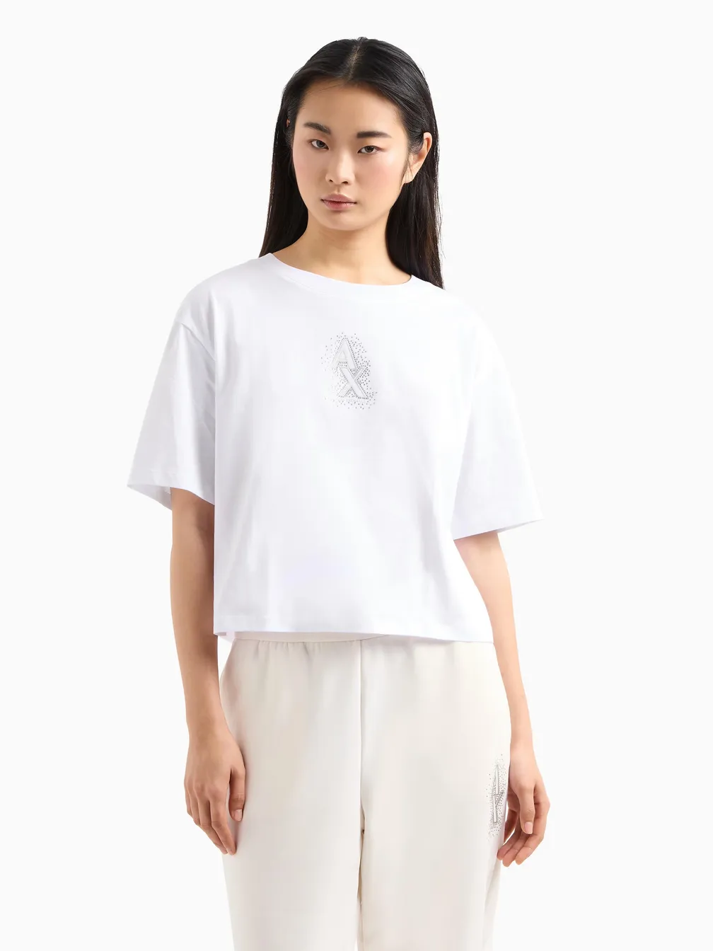 Buy: Women T-Shirt ARMANI EXCHANGE White from Podiumriga.lv online