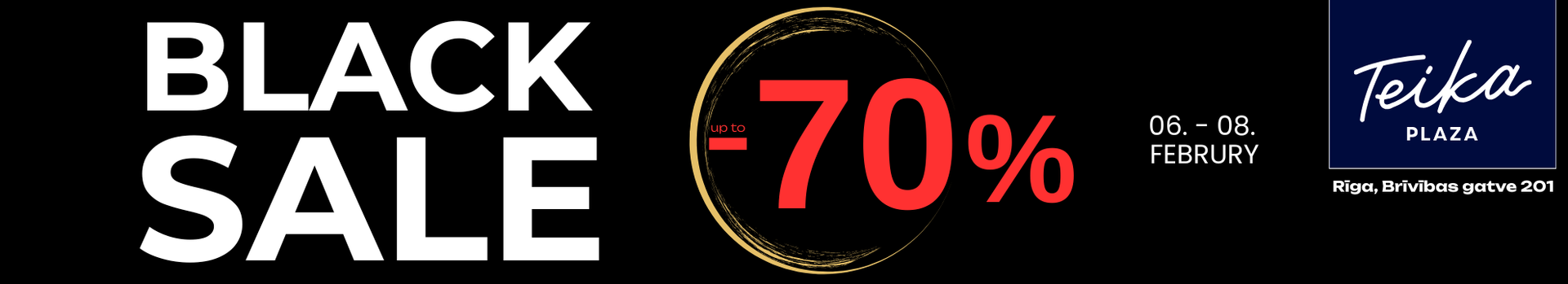 Melnā izpārdošana modes centrā PODIUM!