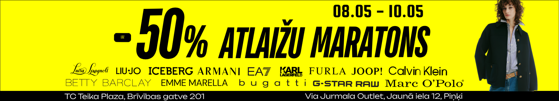 ATLAIŽU MARATONS līdz 50% modes centrā PODIUM
