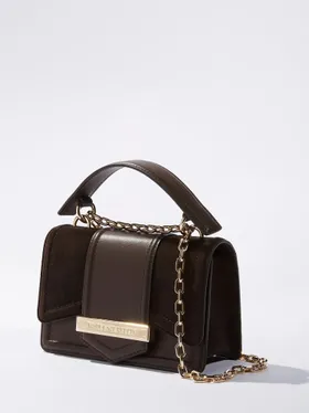 Купить Сумка KARL LAGERFELD Nova Smmall Crossbody Suede Tobacco A4W30276 Podiumriga.lv