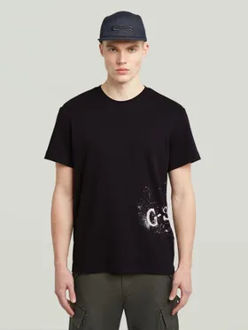 T-Krekls G-STAR Sprayed Gr R T 648 Dk Black | D26819 D976