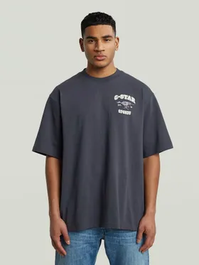 T-Krekls G-STAR Running Dog Back Gr Boxy R T India Ink | D27722 C336