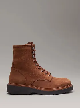 Zābaki CALVIN KLEIN Lace Up Boot W/ Zip Suede | HM0HM015760HL