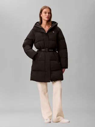 Купить Пуховик CALVIN KLEIN JEANS Belted Midweight Long Puffer LV047D508GUB1 Podiumriga.lv