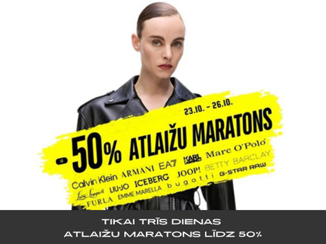 Atlaižu maratons. Līdz -50%