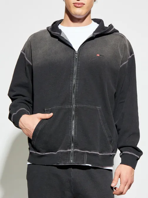 Buy: Men Sports jacket DIESEL S-Blaxto-Hood-Zip Sweat-Shirt Gray