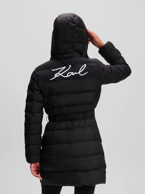 Buy: Women Parka KARL LAGERFELD Lightweight Long Puffer Black from