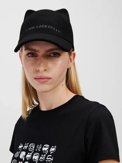 Buy: Women Hat KARL LAGERFELD K/essential Choupette Cap Black from