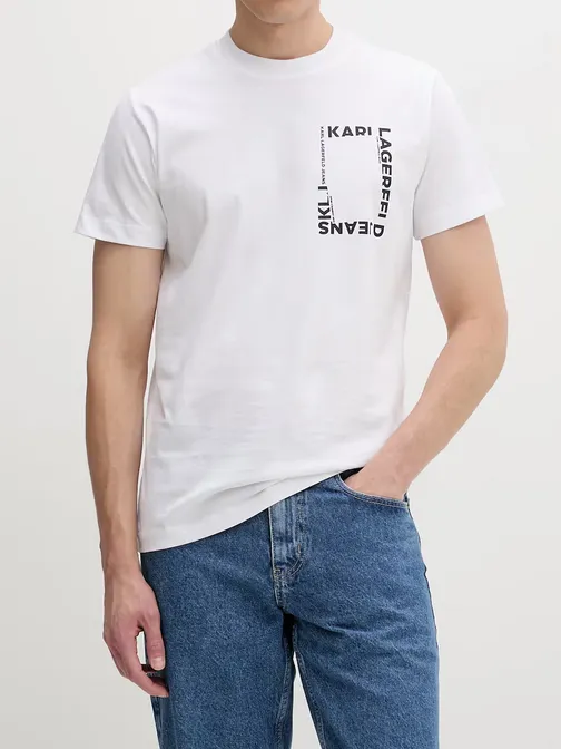 トップス   Jeans / CKJ LOGO PRINT Buy: Men T-Shirt KARL LAGERFELD JEANS Klj Slim Ss Frame Logo Tee