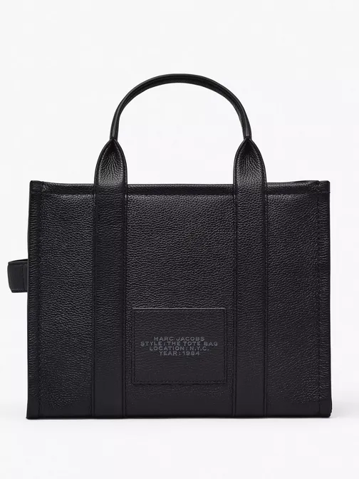 Buy: Women Bag MARC JACOBS The Leather Medium Tote Bag Black from
