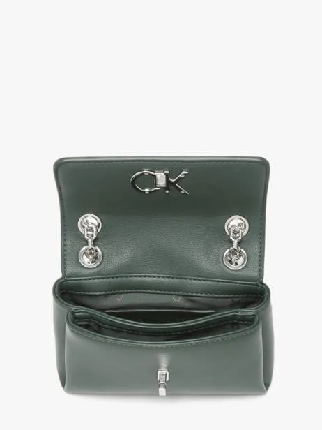 Купить Сумка CALVIN KLEIN Re-Lock Conv Shoulder Palm Green K60K612554LG2 Podiumriga.lv (Фото 4)