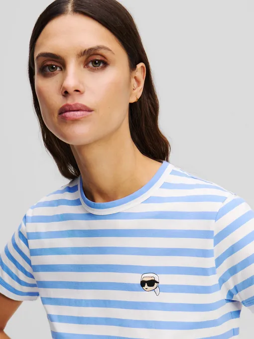 Buy T-Shirt KARL LAGERFELD Ikon Stripe Boxy T-Shirt | A1W17099  (Photo 3)