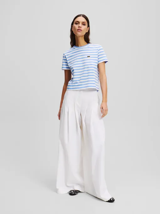 Buy T-Shirt KARL LAGERFELD Ikon Stripe Boxy T-Shirt | A1W17099  (Photo 4)