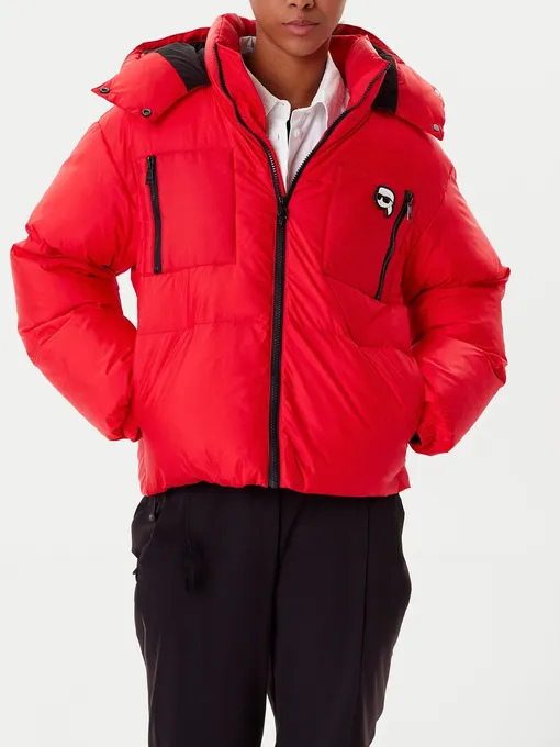 Buy: Women Down jacket KARL LAGERFELD Ikon Puffer Jacket Red from