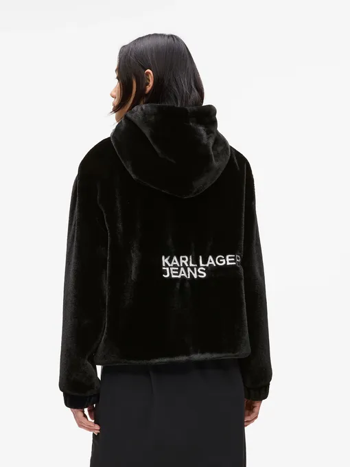 Buy: Women Fur coat KARL LAGERFELD Klj Faux Fur Jacket Black from