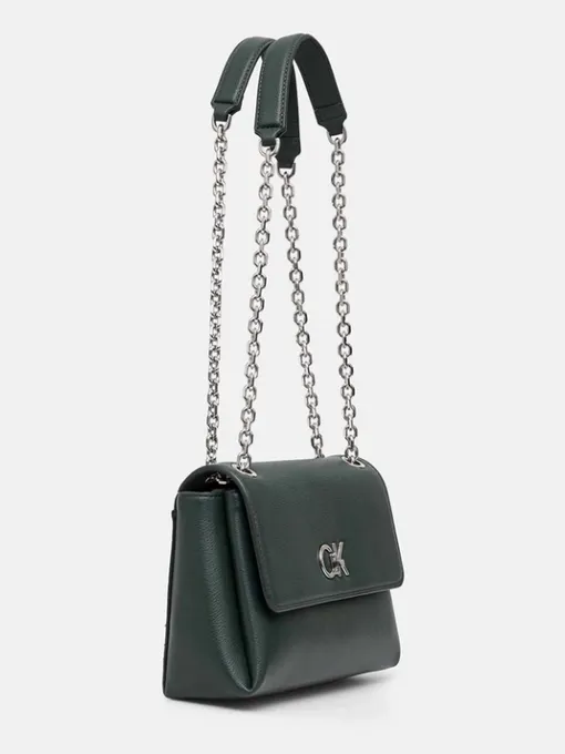 Купить Сумка CALVIN KLEIN Re-Lock Conv Shoulder Palm Green K60K612554LG2 Podiumriga.lv (Фото 3)