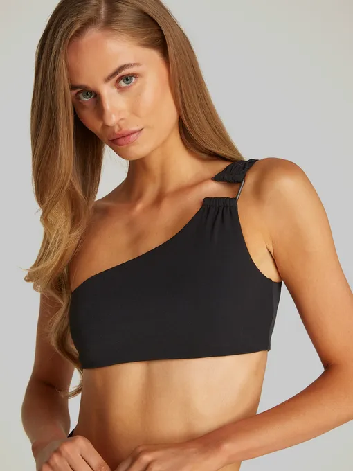 Peldkostīma augšdaļa CALVIN KLEIN One Shoulder Bralette-Rp | KW0KW02808BEH