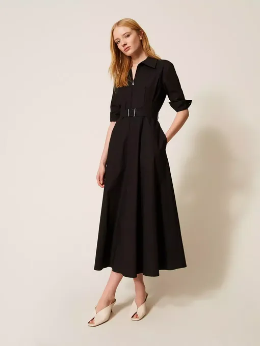 twinset-long-poplin-black-with